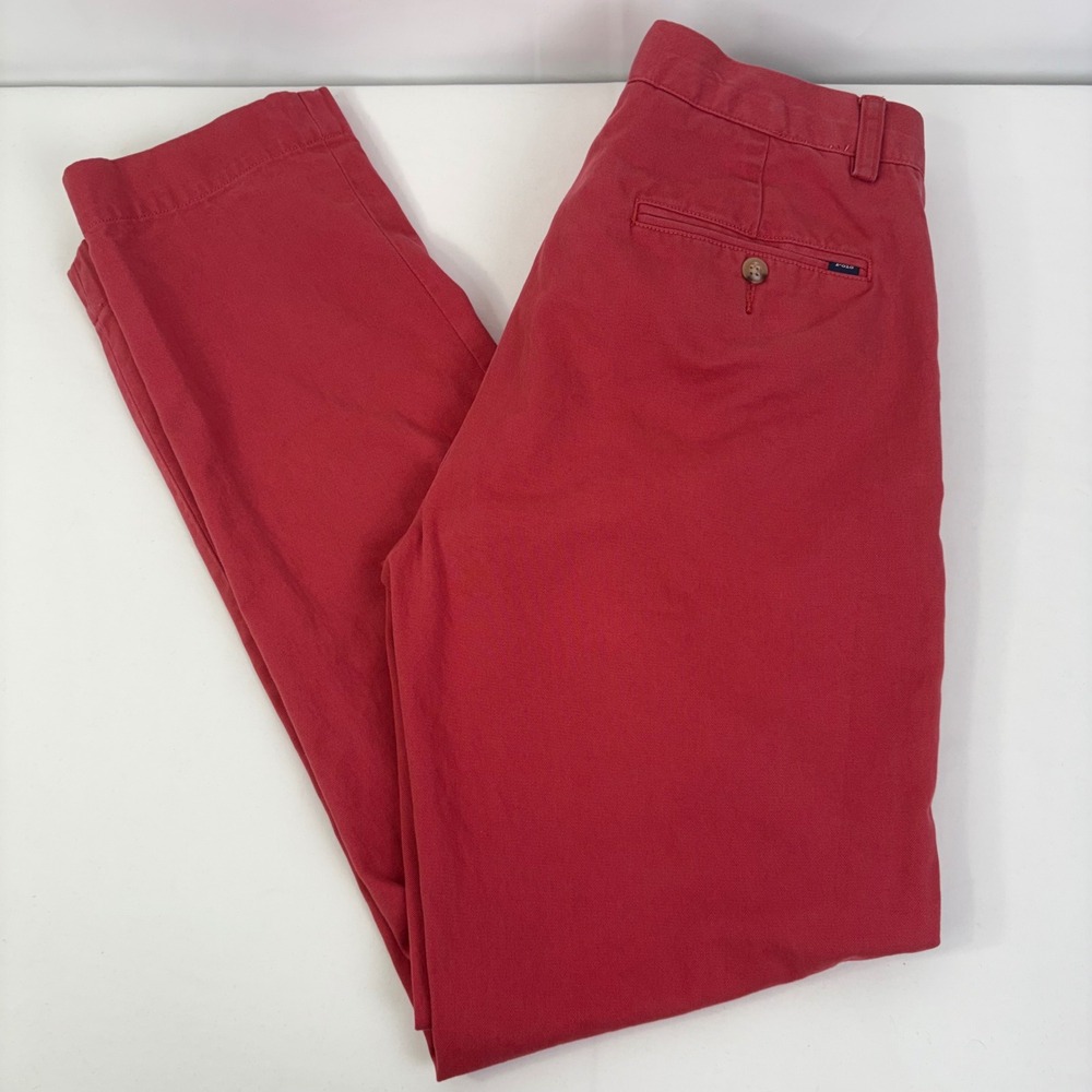 Polo Ralph Lauren Mens Slim Fit Red Chino Pants Cotton Twill 30x30 (30x29.5)